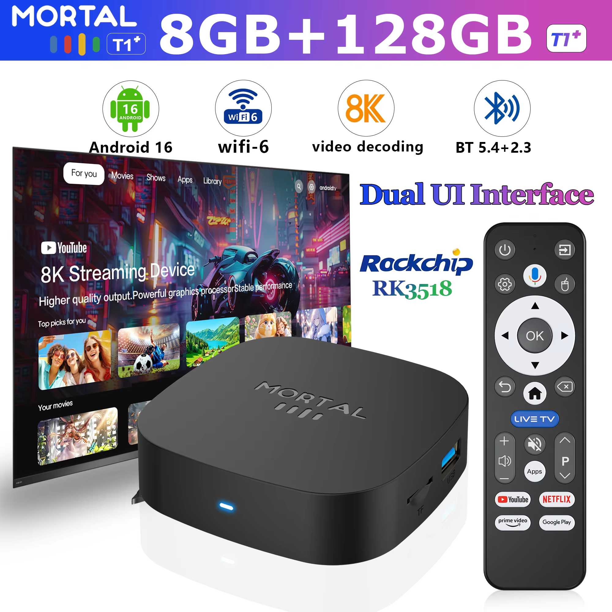 Home Cinema Media Player - 2026 New T1+ 8K HD TV