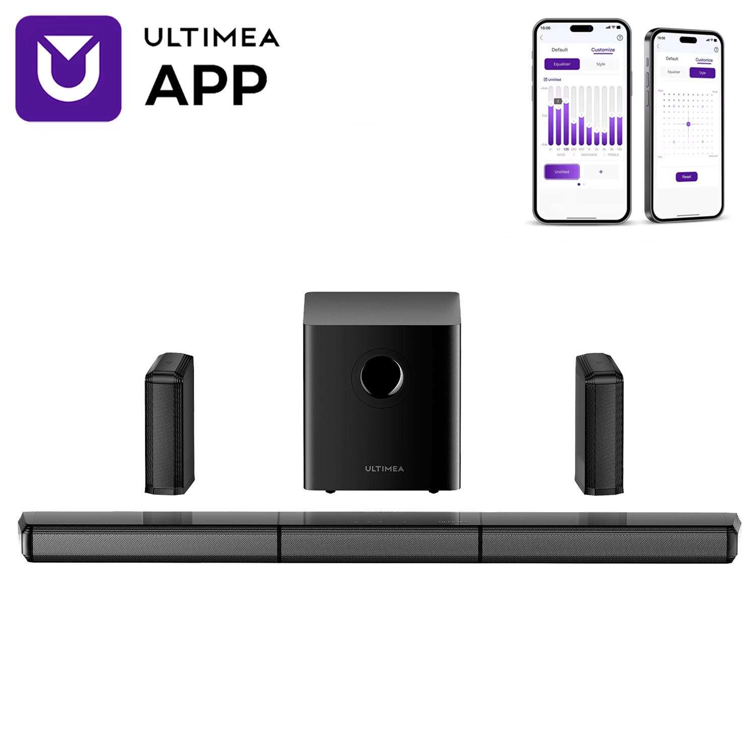 Home Cinema Wireless Speakers - ULTIMEA 410W 7.1ch Soundbar with Wireless