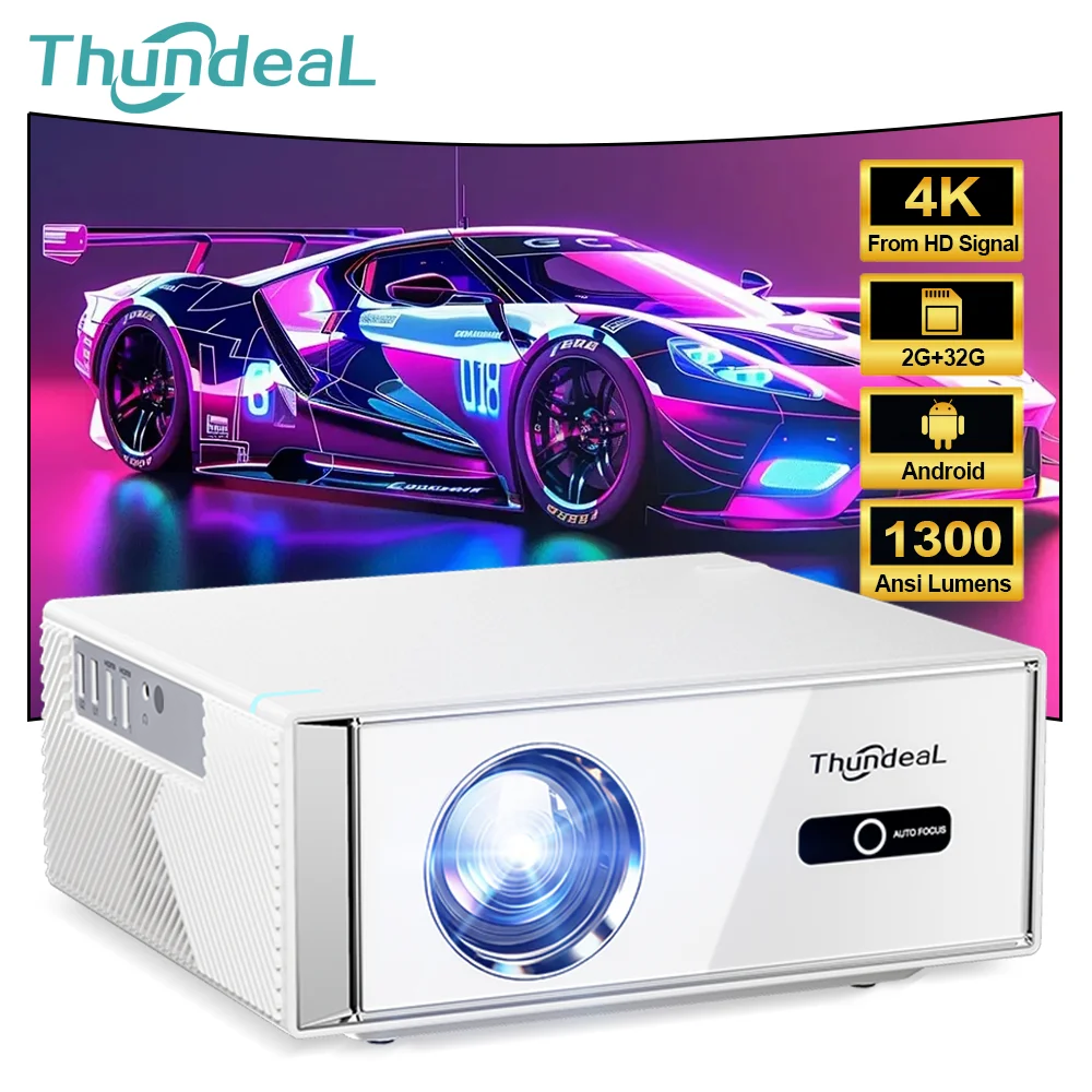 Home Cinema Kit - ThundeaL TD95W FHD Portable Projector Full