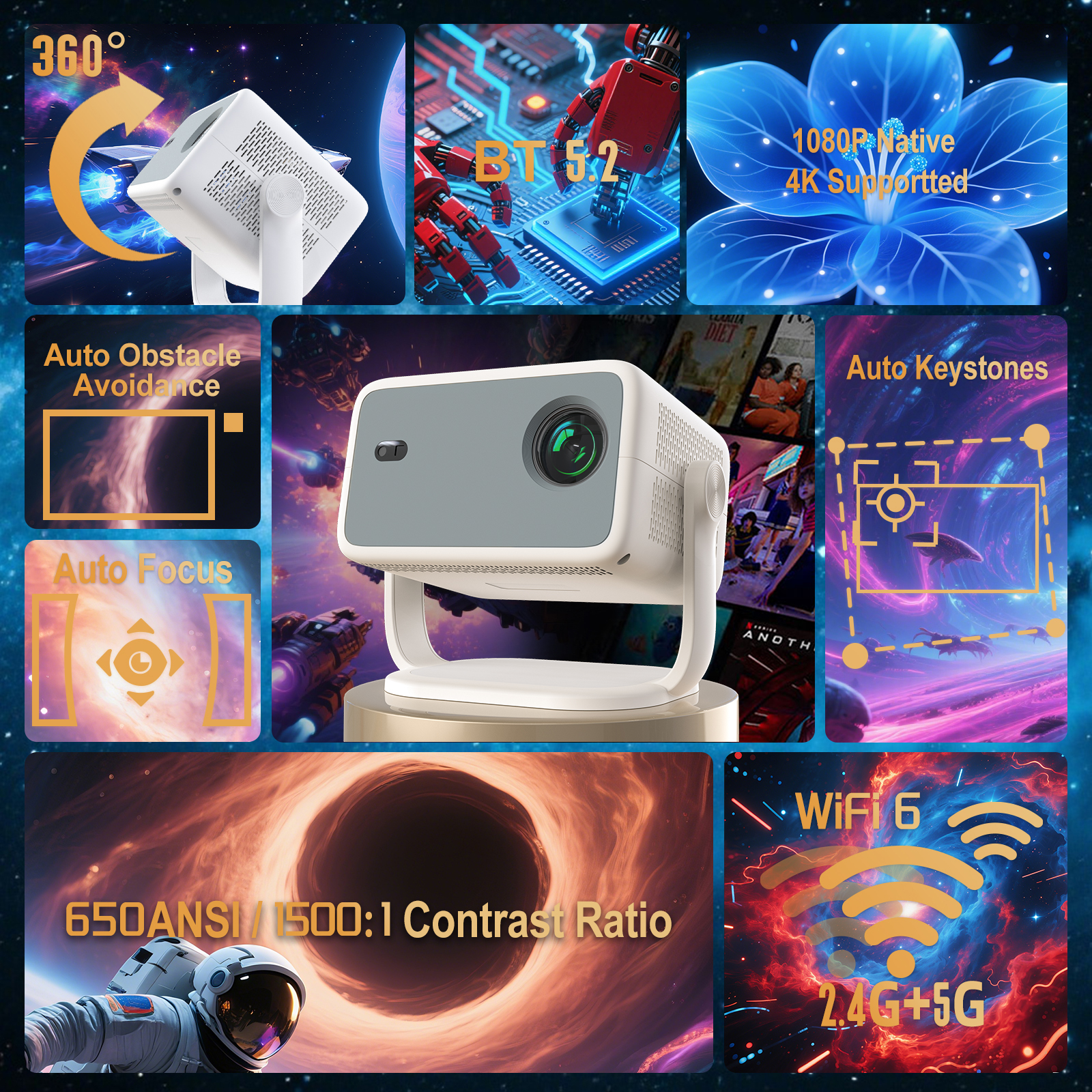 Velec Projector TP350NTV 650 A - Home Cinema Cabasse recensie en prijs