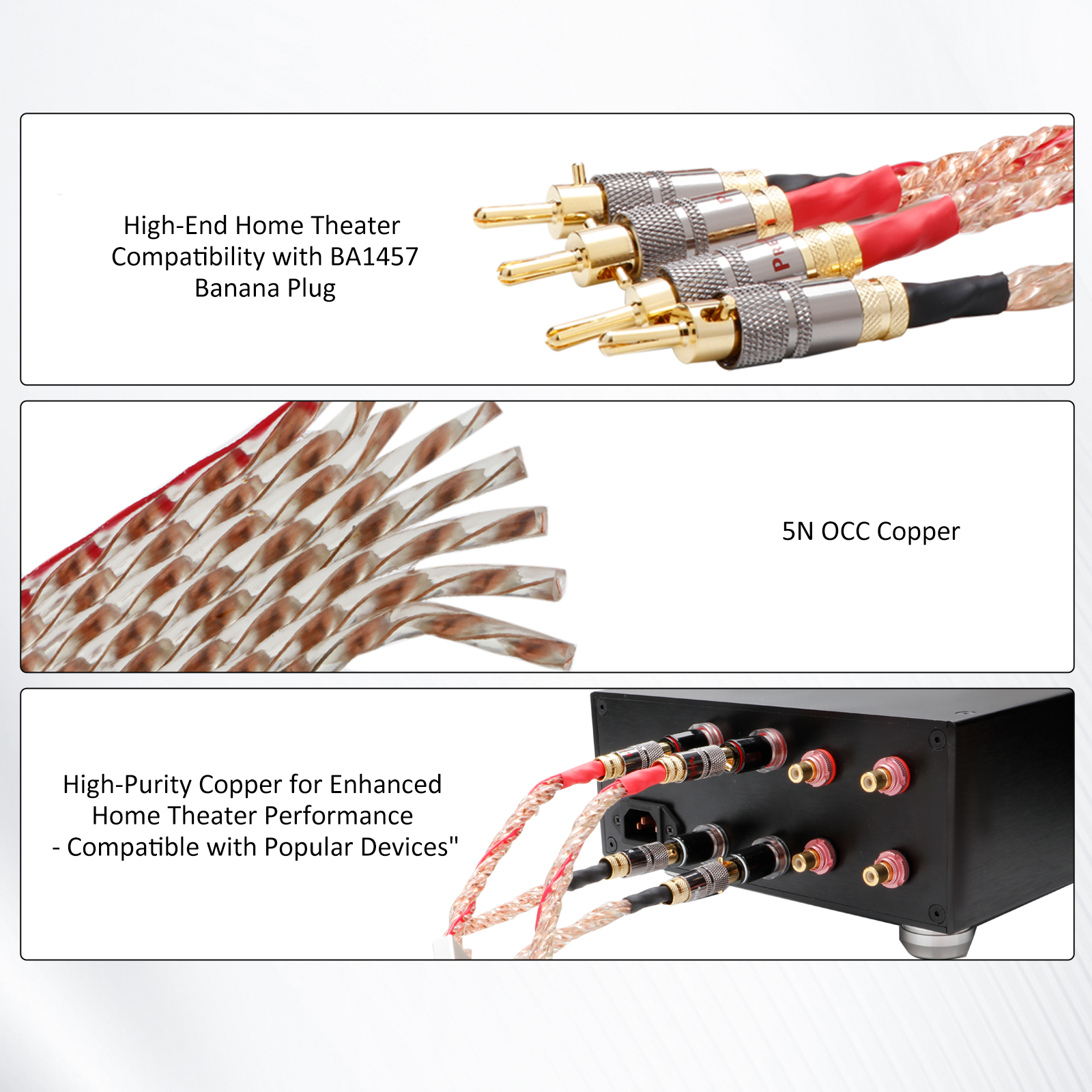 Hifi Flat Speaker Cable 5N OCC - Home Cinema Cabasse recensie en prijs