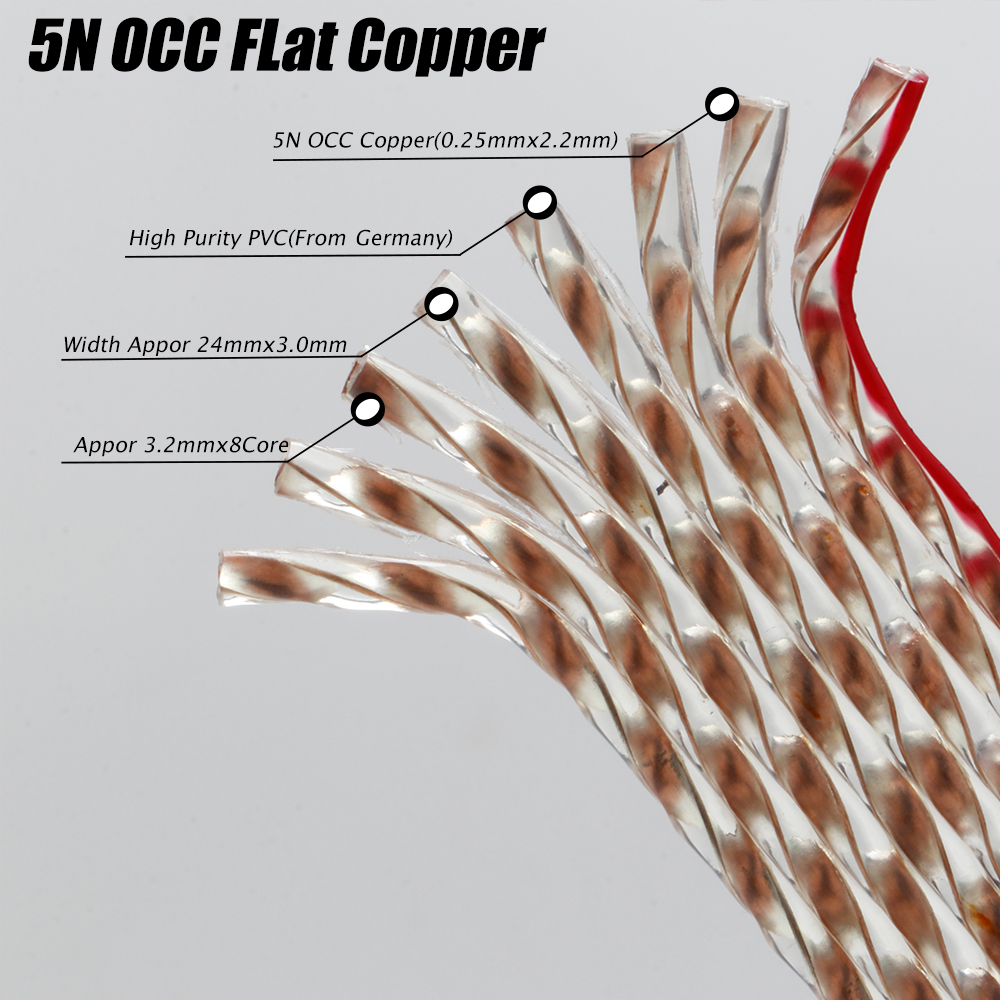 Hifi Flat Speaker Cable 5N OCC - Home Cinema Cabasse recensie en prijs
