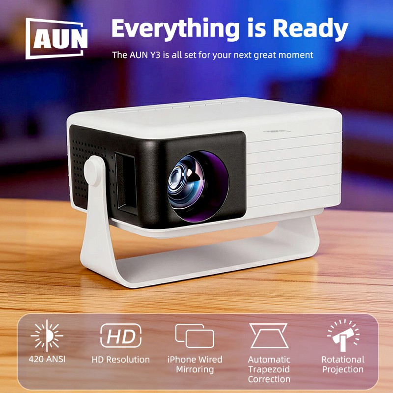 AUN Y3 Projector Portable Home - Home Cinema Cabasse recensie en prijs
