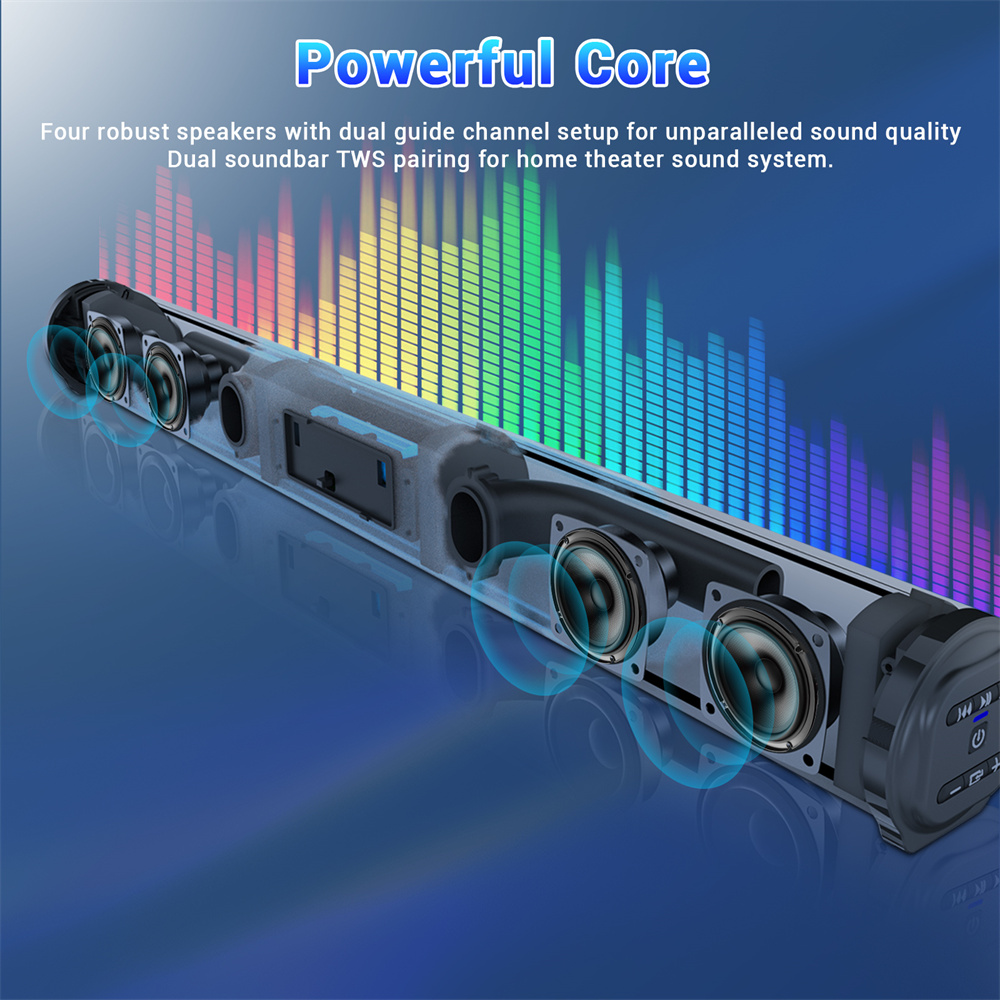 Sound Bar TV Sound System Blue - Home Cinema Audio System recensie en prijs