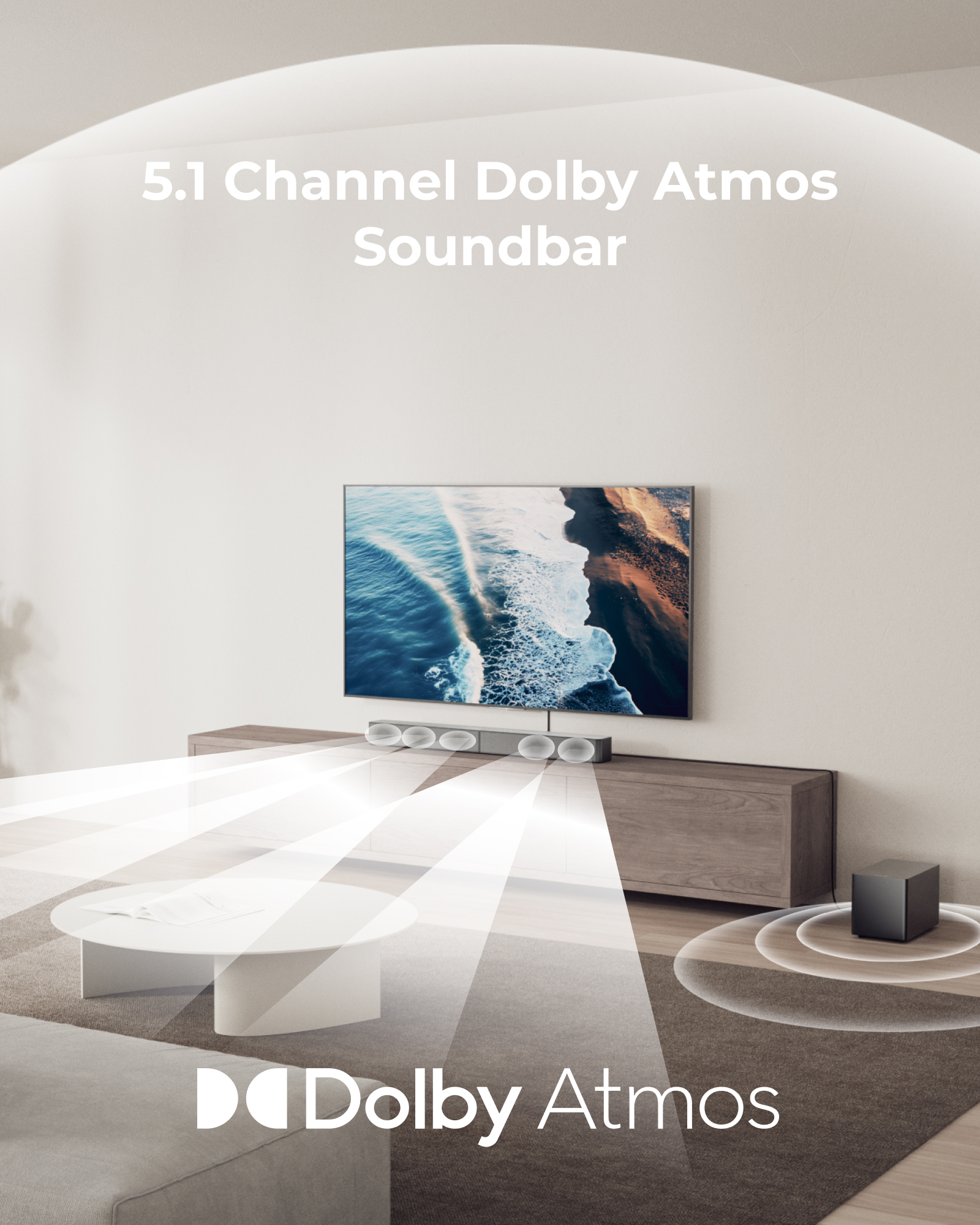 ULTIMEA 5.1ch Soundbar with Do - Home Cinema Dolby Atmos 7.1 recensie en prijs