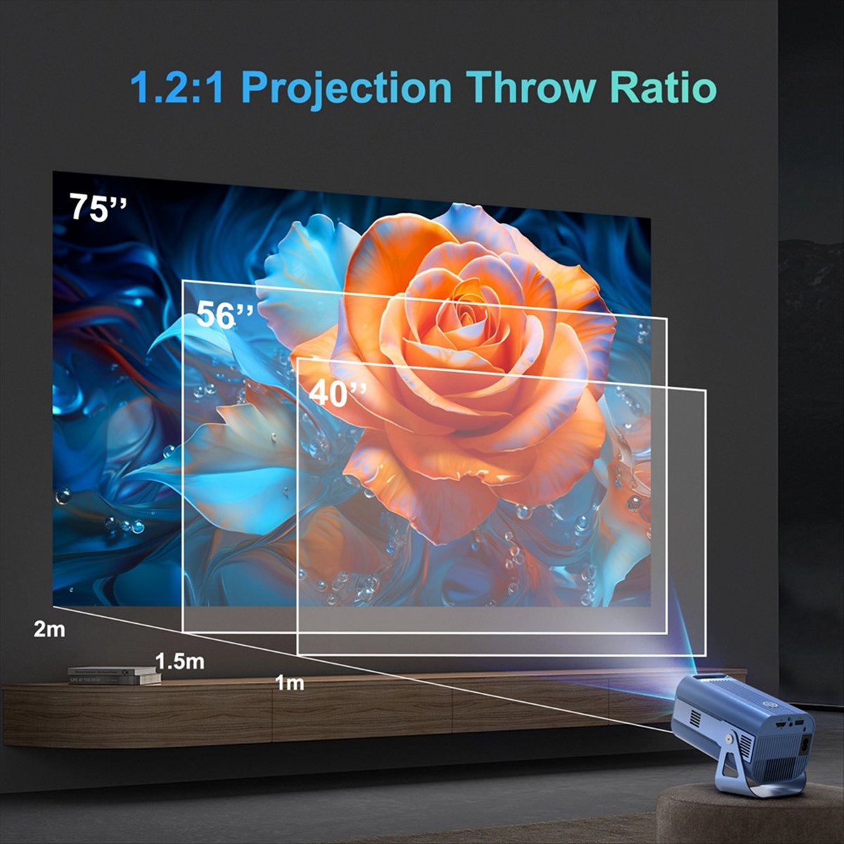 Portable Projector with WiFi6  - Home Cinema Uk recensie en prijs