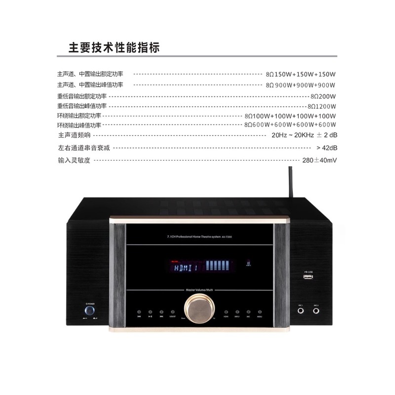AV-7200 Power Amplifier Home H - Home Cinema Dolby Atmos 7.1 recensie en prijs