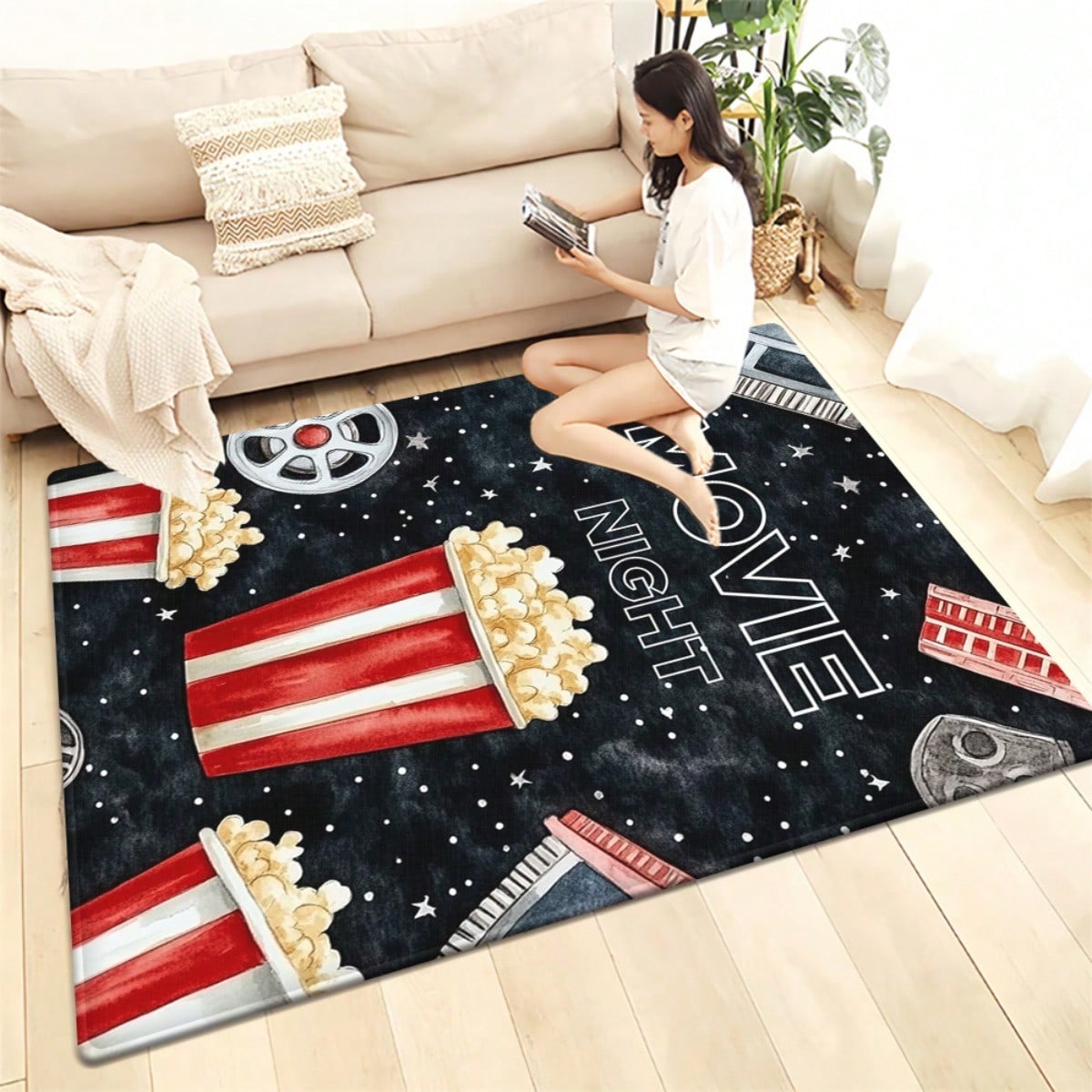 Movie Night Door Mat - Popcorn - Home Cinema Room Size recensie en prijs