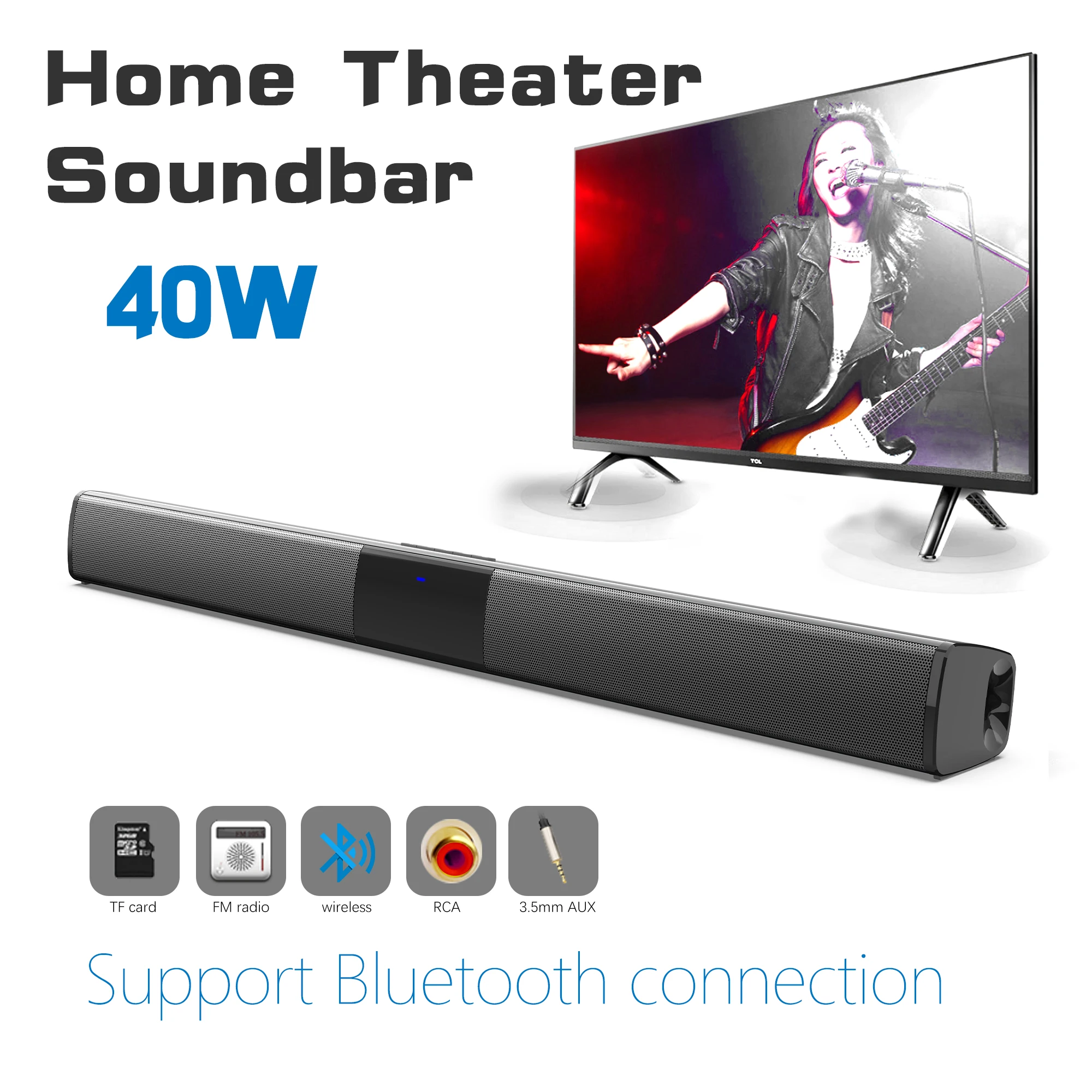 40W High Power Soundbar for TV - Home Cinema Audio System recensie en prijs