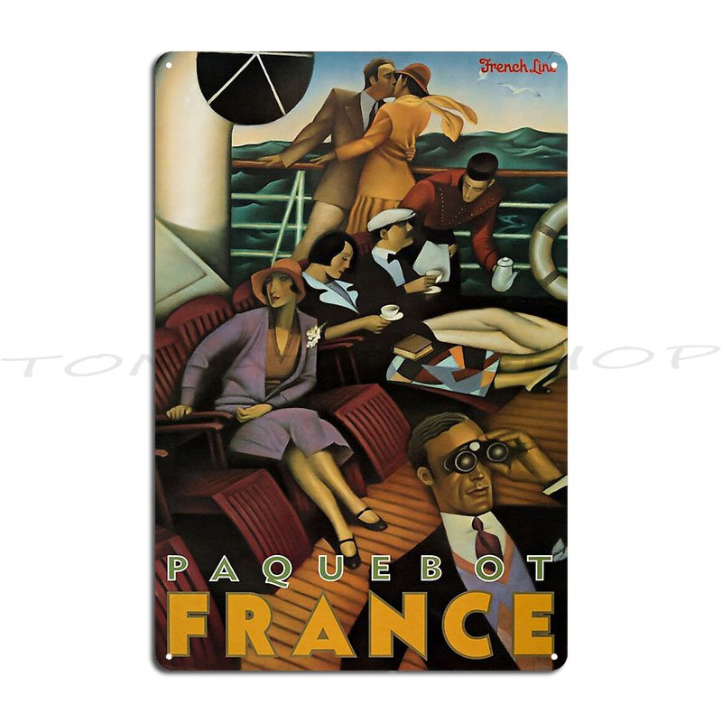 Paquebot France Retro Poster M - Home Cinema France recensie en prijs