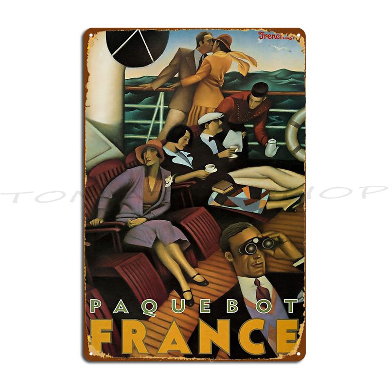 Paquebot France Retro Poster M - Home Cinema France recensie en prijs