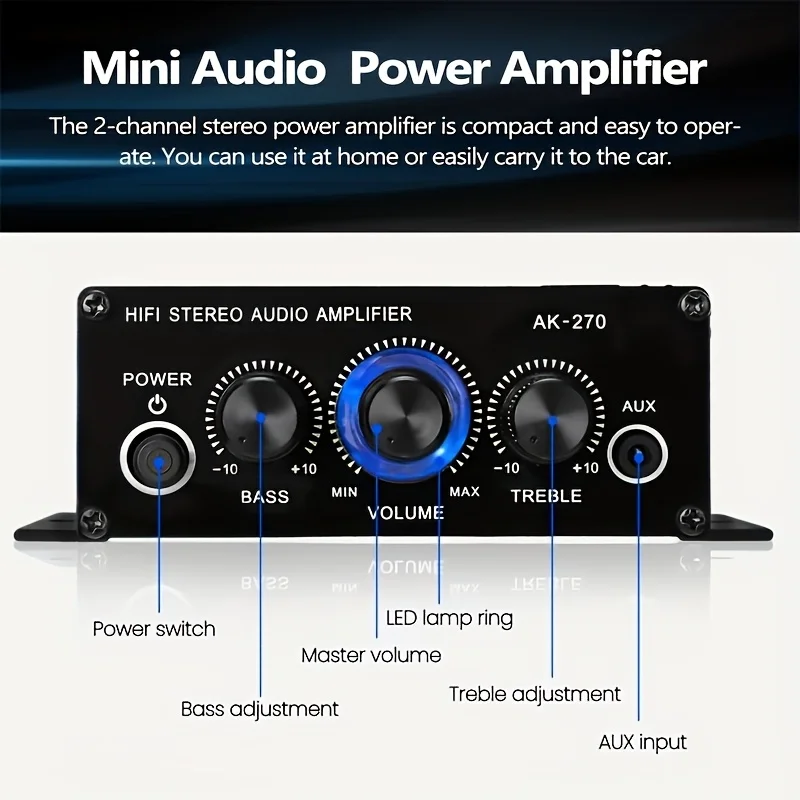 AK-270 400W Mini Power Amplifi - Home Cinema Audio System recensie en prijs