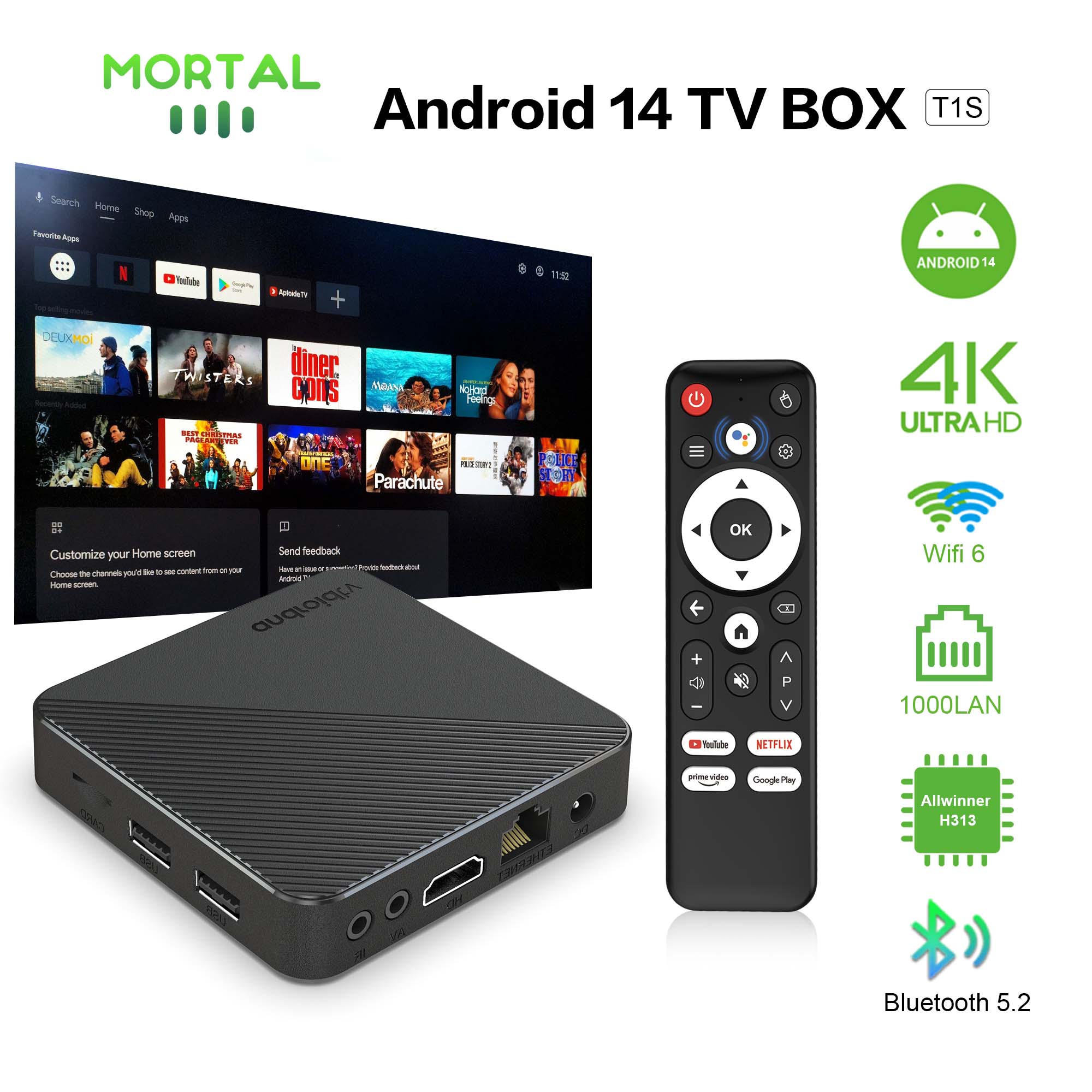 Android14 TV Box Smart Home th - Home Cinema Media Player recensie en prijs