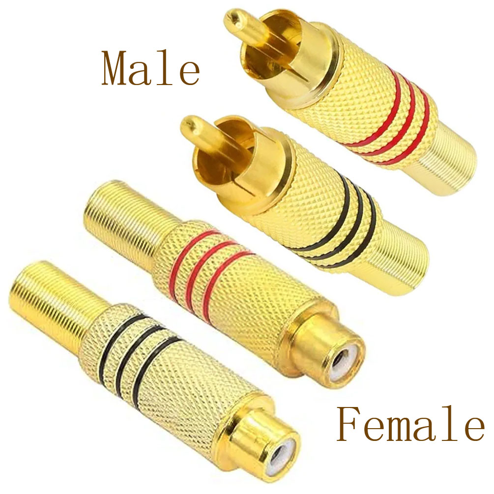 4PCS RCA Plug Gold Plated Sold - Home Cinema Audio System recensie en prijs