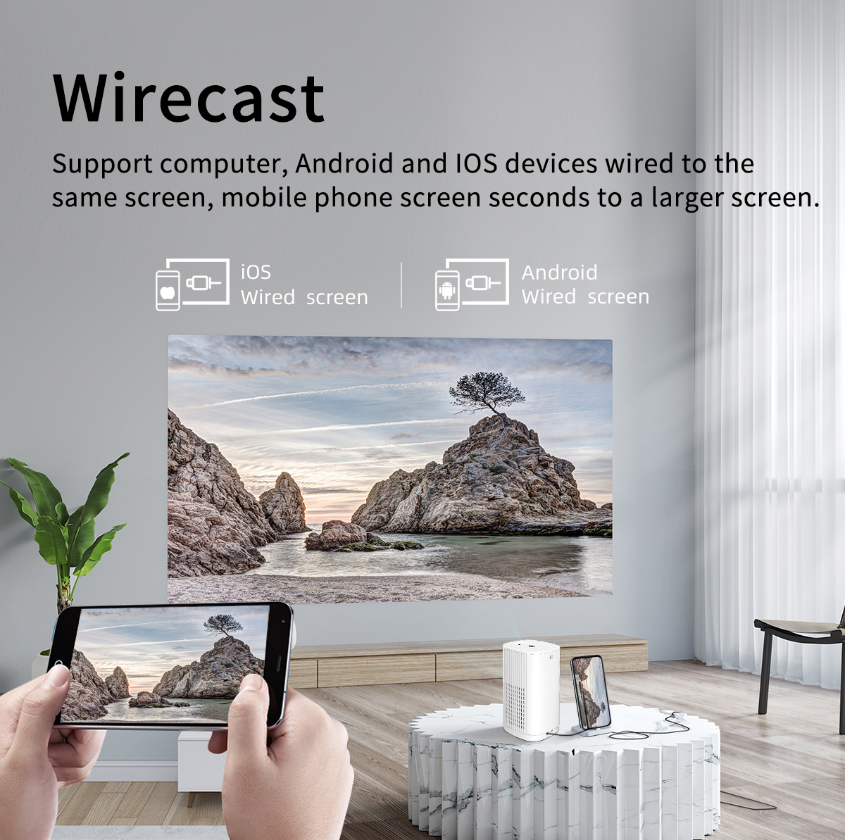 Smart Projector WIFI Mini Port - Xiaomi Home Cinema recensie en prijs